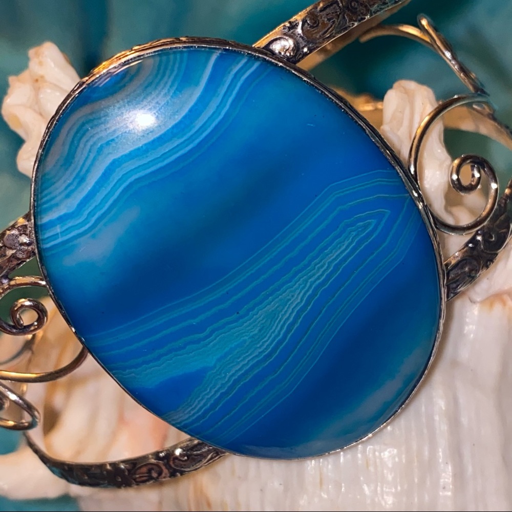 Botswana Agate natural Gemstone cuff